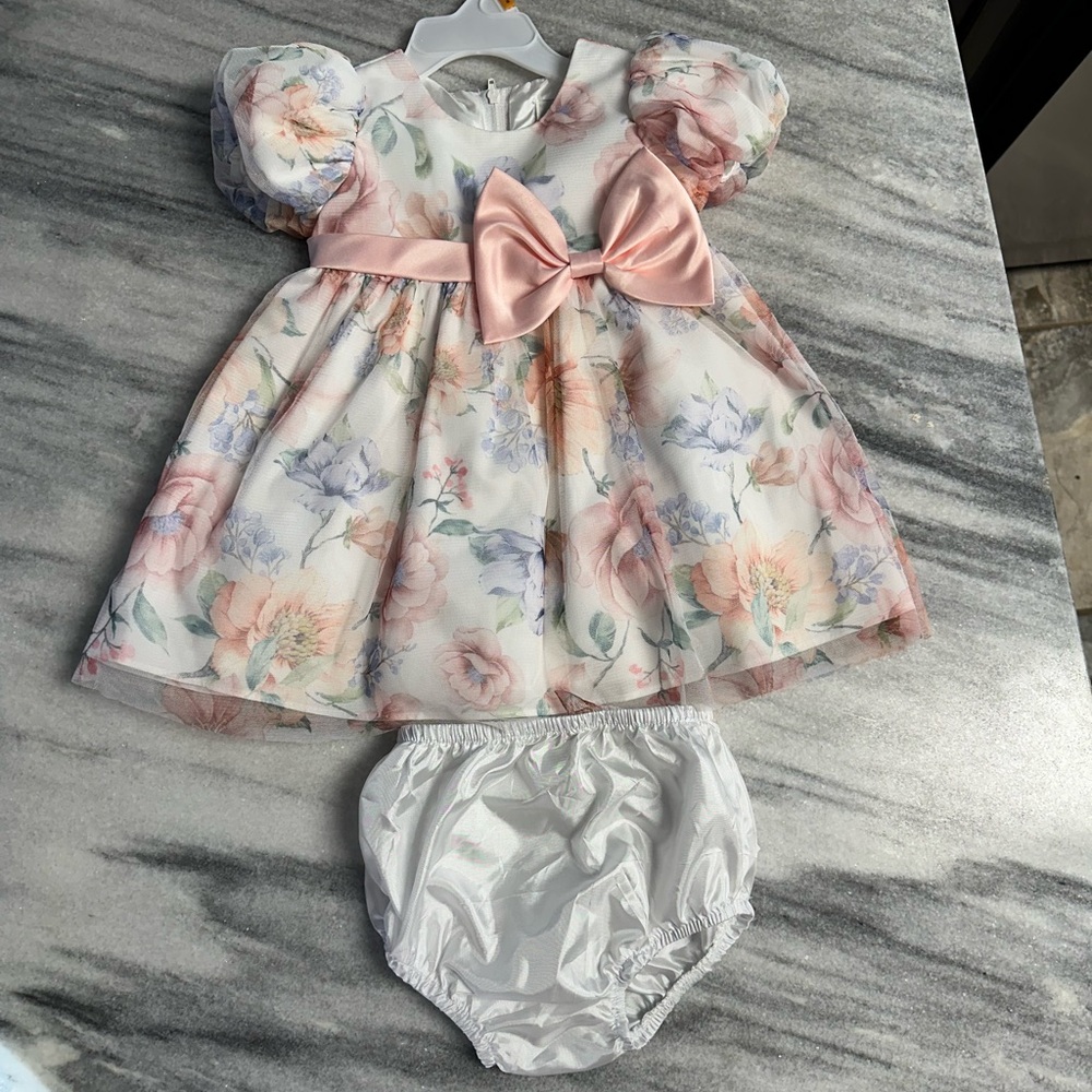 Rare Editions girls 12 month Easter dress